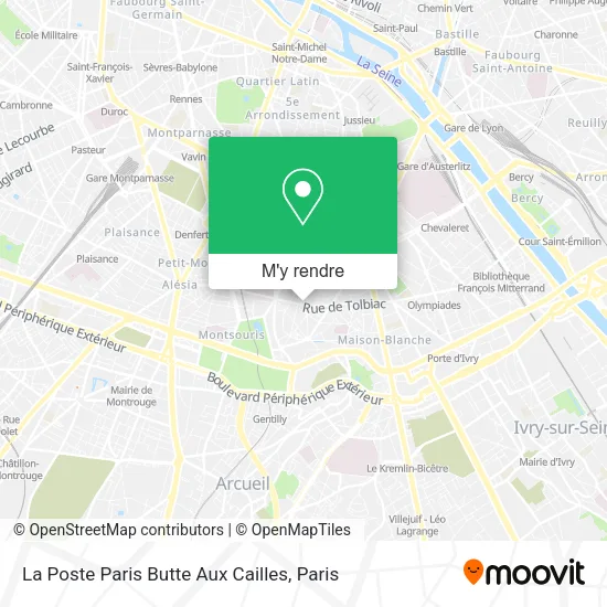 La Poste Paris Butte Aux Cailles plan