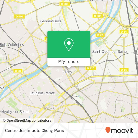 Centre des Impots Clichy plan