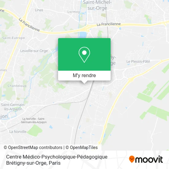 Centre Médico-Psychologique-Pédagogique Brétigny-sur-Orge plan