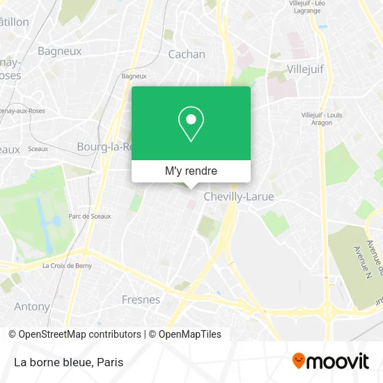 La borne bleue plan
