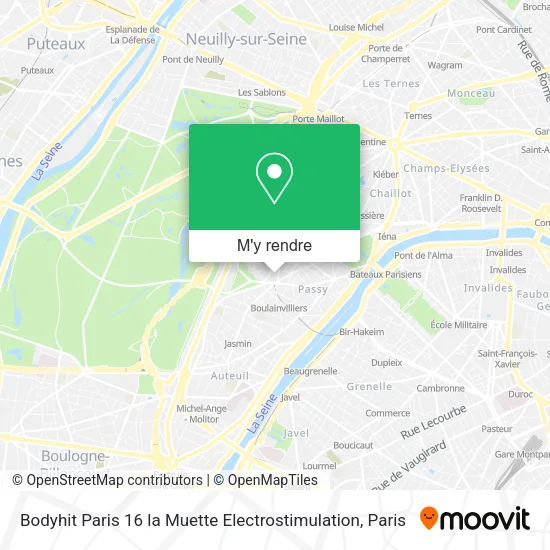 Bodyhit Paris 16 la Muette Electrostimulation plan