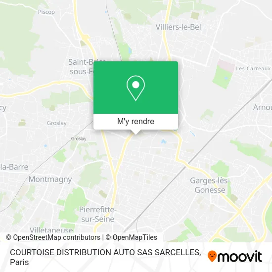 COURTOISE DISTRIBUTION AUTO SAS SARCELLES plan