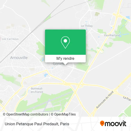 Union Petanque Paul Predault plan