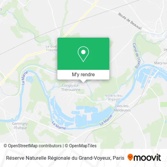 Réserve Naturelle Régionale du Grand-Voyeux plan