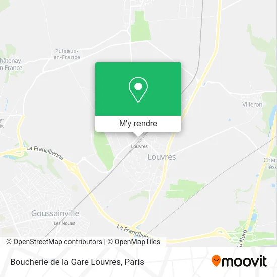 Boucherie de la Gare Louvres plan
