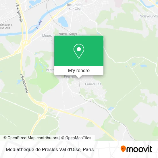 Médiathèque de Presles Val d'Oise plan