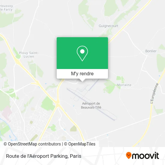Route de l'Aéroport Parking plan