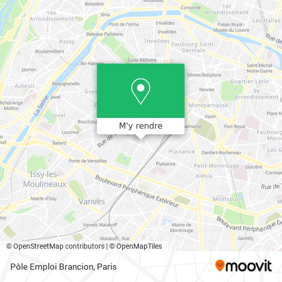 Pôle Emploi Brancion plan