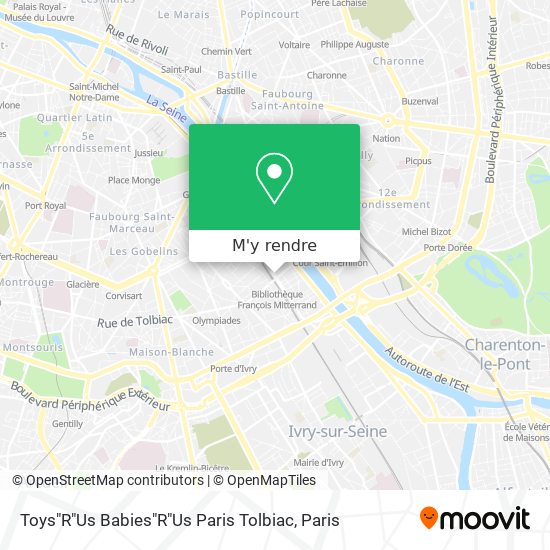 Toys"R"Us Babies"R"Us Paris Tolbiac plan