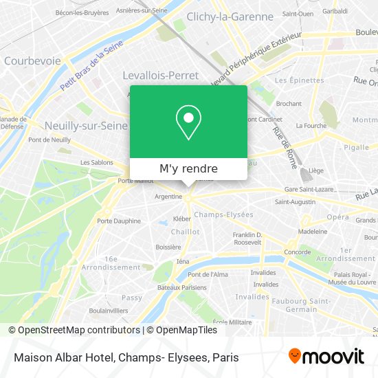 Maison Albar Hotel,  Champs- Elysees plan