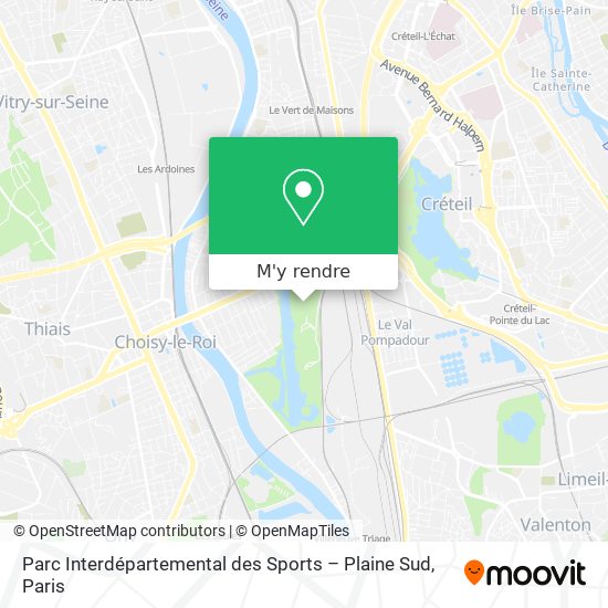 Parc Interdépartemental des Sports – Plaine Sud plan