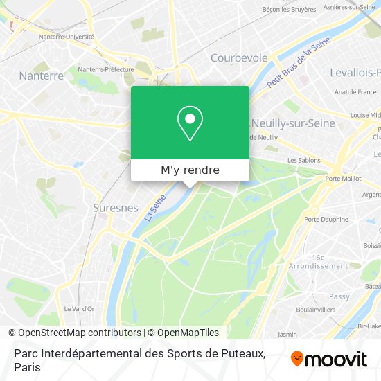 Parc Interdépartemental des Sports de Puteaux plan