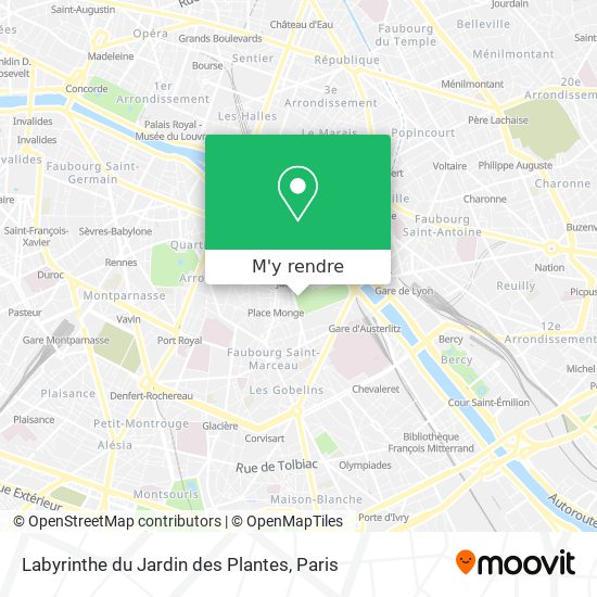 Labyrinthe du Jardin des Plantes plan