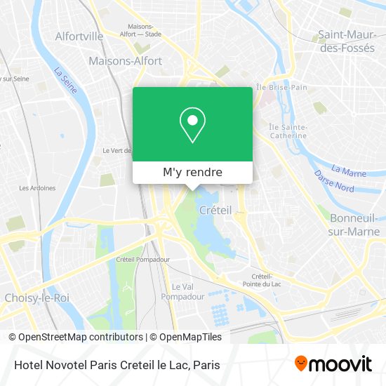 Hotel Novotel Paris Creteil le Lac plan