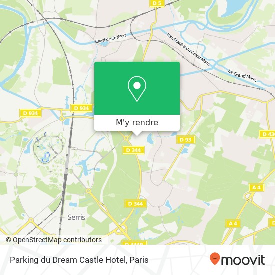 Parking du Dream Castle Hotel plan