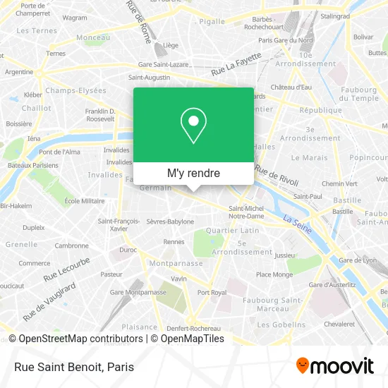 Rue Saint Benoit plan