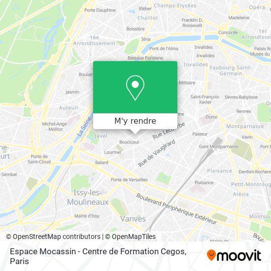 Espace Mocassin - Centre de Formation Cegos plan