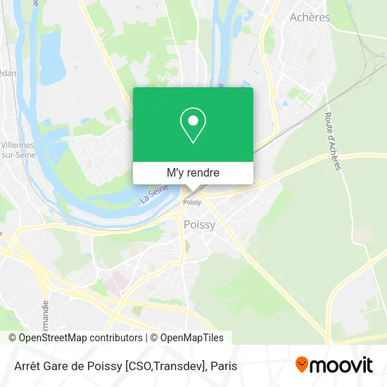 Arrêt Gare de Poissy [CSO,Transdev] plan