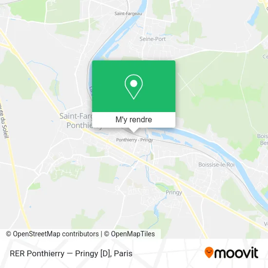 RER Ponthierry — Pringy [D] plan