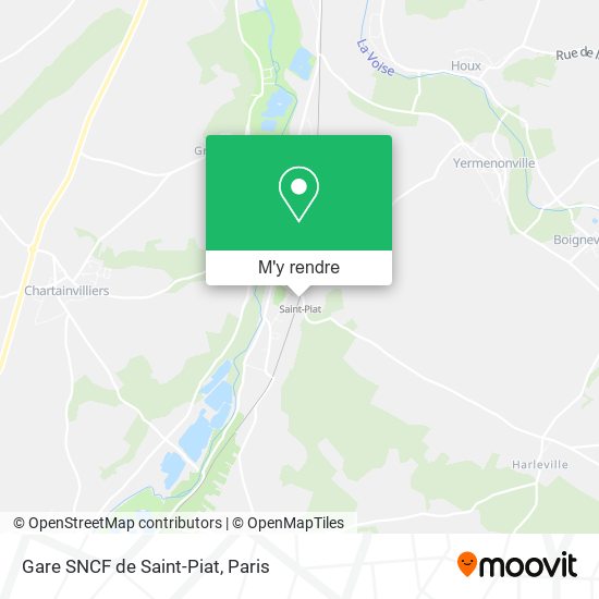 Gare SNCF de Saint-Piat plan