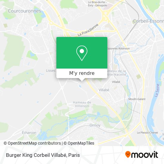 Burger King Corbeil Villabé plan