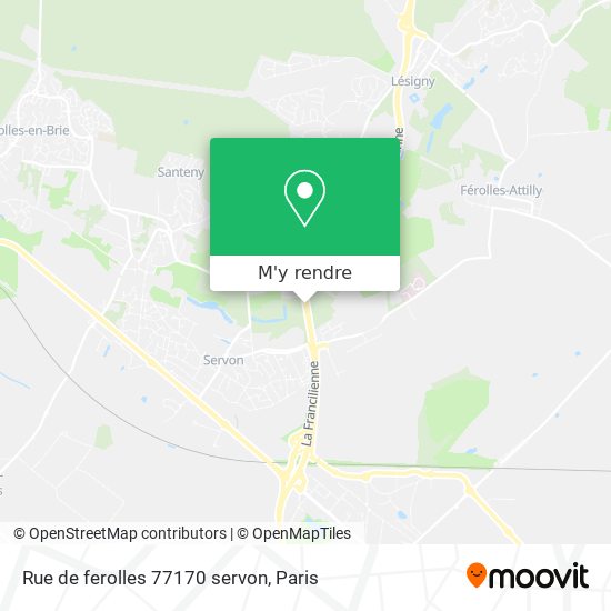 Rue de ferolles 77170 servon plan