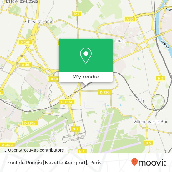 Pont de Rungis [Navette Aéroport] plan