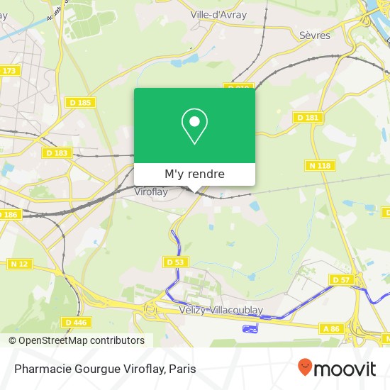 Pharmacie Gourgue Viroflay plan