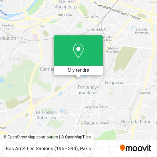 Bus Arret Les Sablons (195 - 394) plan
