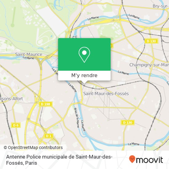 Antenne Police municipale de Saint-Maur-des-Fossés plan