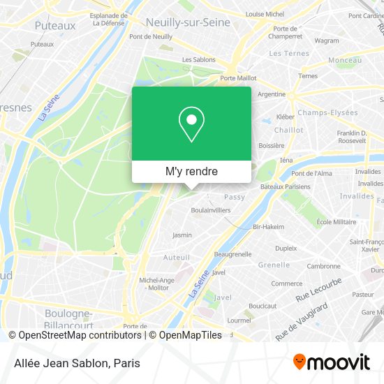 Allée Jean Sablon plan