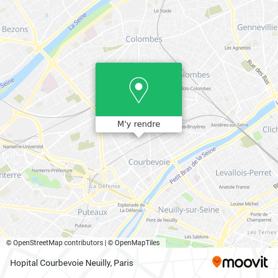 Hopital Courbevoie Neuilly plan