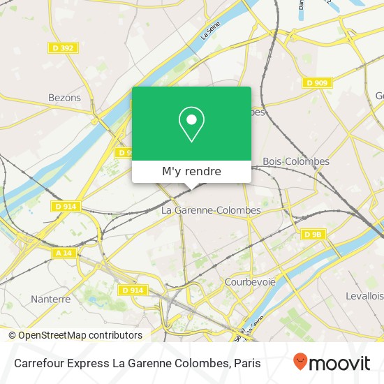 Carrefour Express La Garenne Colombes plan