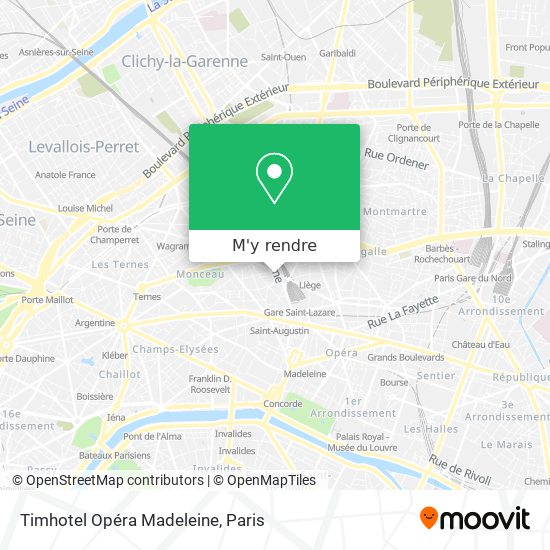 Timhotel Opéra Madeleine plan