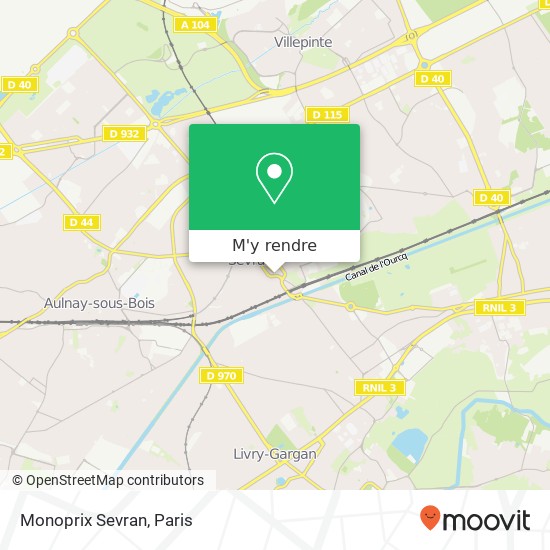 Monoprix Sevran plan