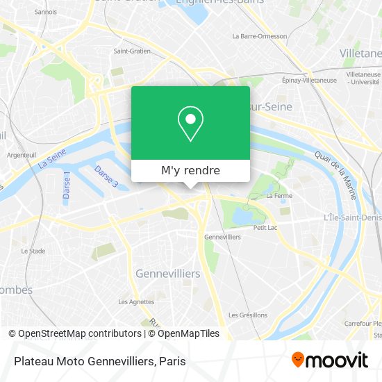 Plateau Moto Gennevilliers plan
