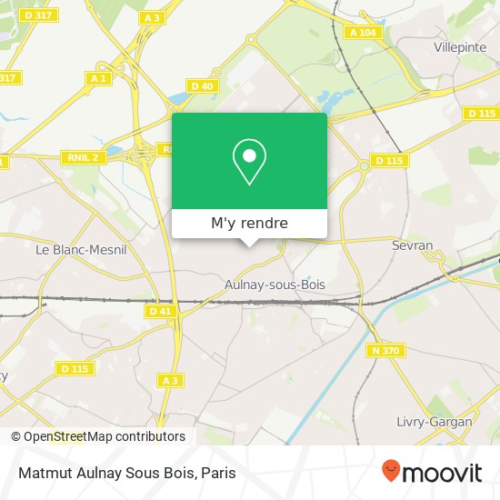 Matmut Aulnay Sous Bois plan