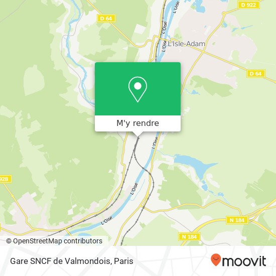 Gare SNCF de Valmondois plan