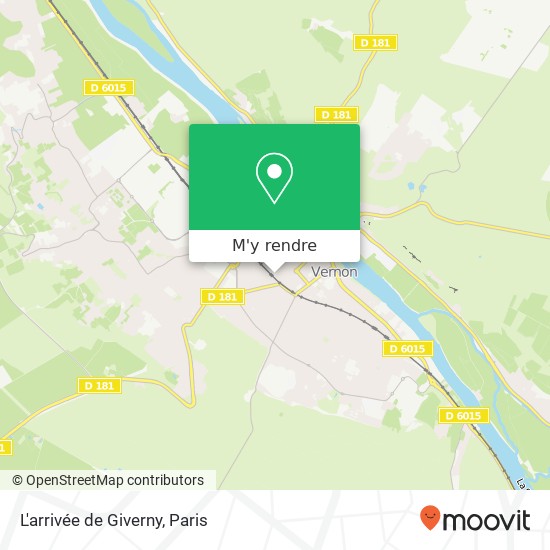 L'arrivée de Giverny plan