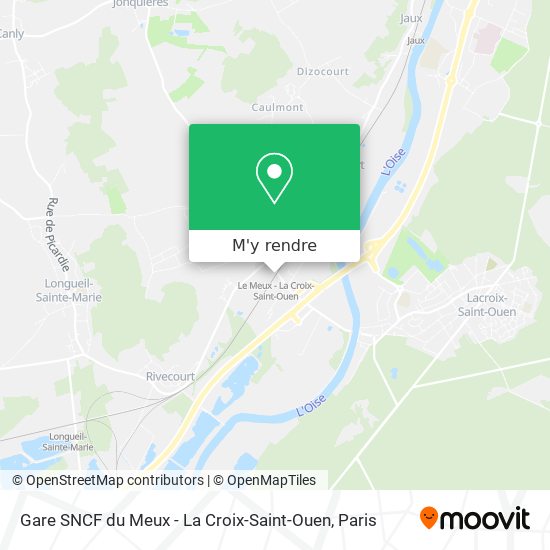 Gare SNCF du Meux - La Croix-Saint-Ouen plan