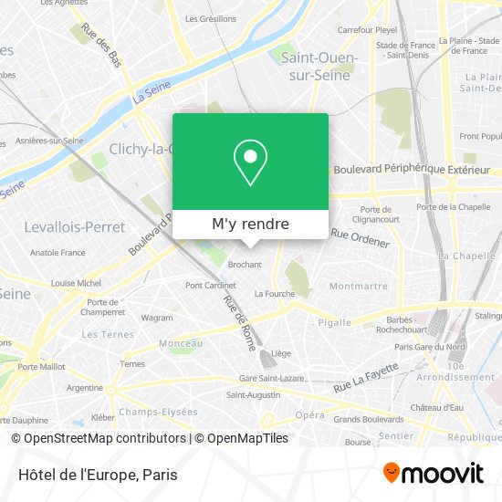 Hôtel de l'Europe plan