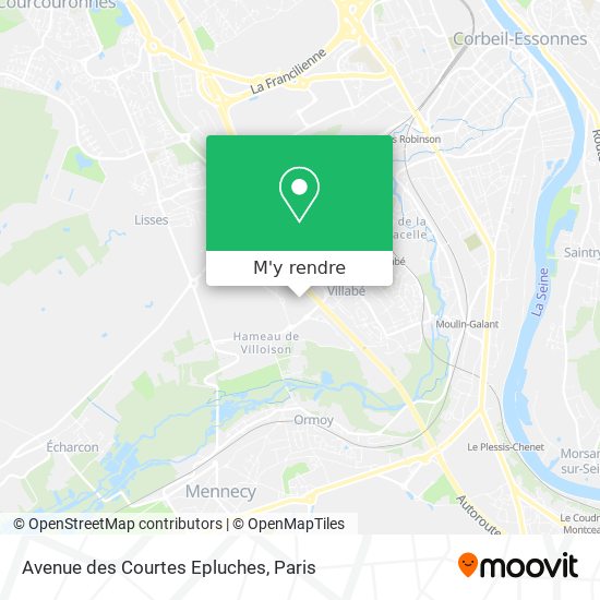 Avenue des Courtes Epluches plan