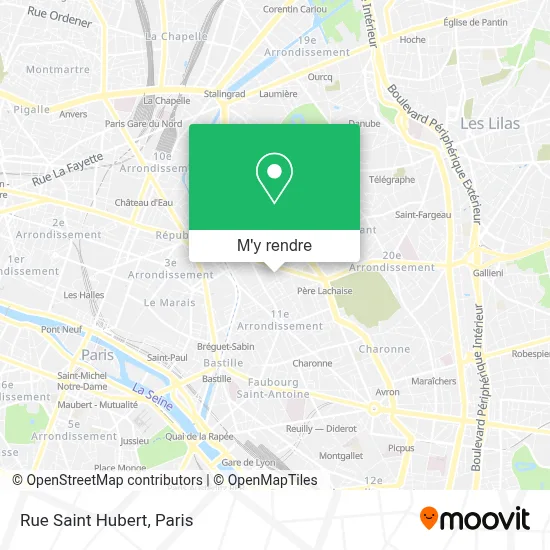 Rue Saint Hubert plan