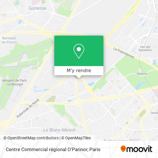 Centre Commercial régional O'Parinor plan