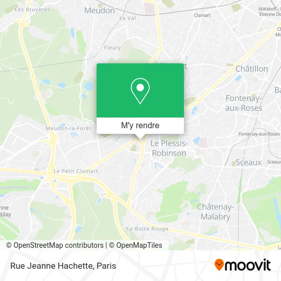 Rue Jeanne Hachette plan