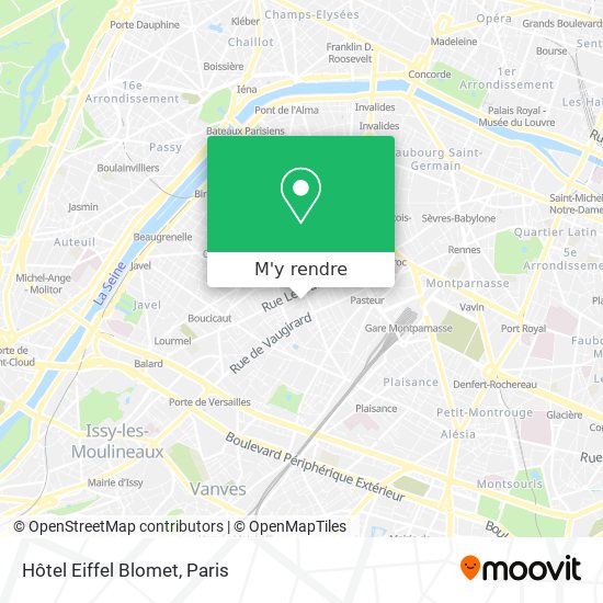 Hôtel Eiffel Blomet plan