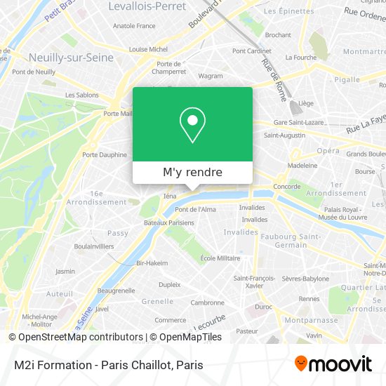 M2i Formation - Paris Chaillot plan