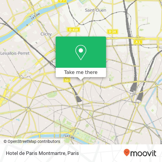 Hotel de Paris Montmartre plan