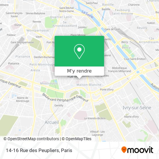 14-16 Rue des Peupliers plan
