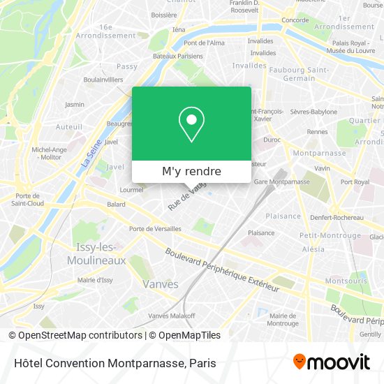 Hôtel Convention Montparnasse plan